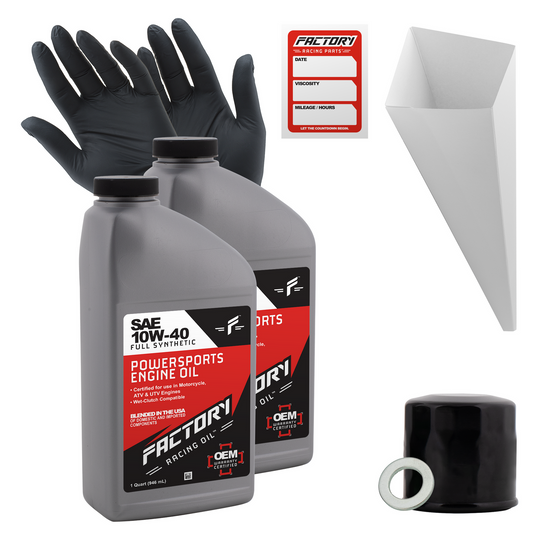 Factory Racing Parts SAE 10W-40 2 Quart Oil Change Kit For Honda NSS300 Forza, SH300i-0