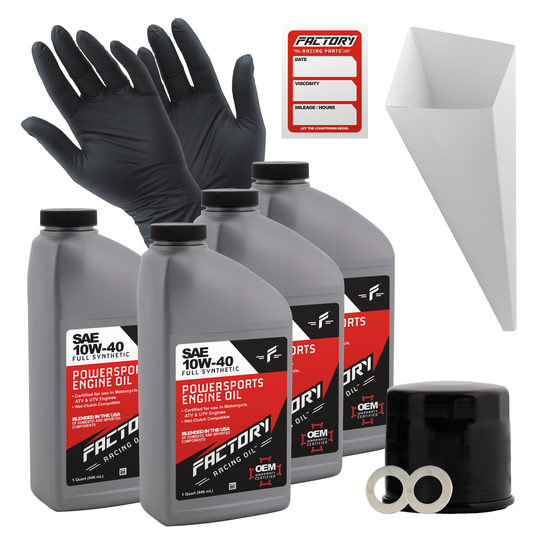 Factory Racing Parts SAE 10W-40 Full Synthetic 4 Quart Oil Change Kit fits Suzuki VLR1800 / M109R Boulevard-0