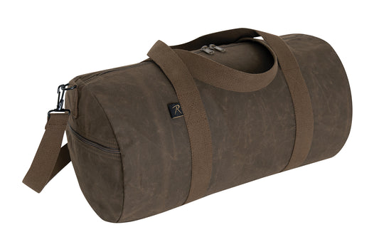 Waxed Canvas Shoulder Duffle Bag - 19 Inch