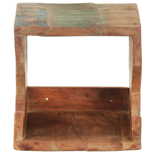 vidaXL Wall Mounted Bicycle Rack 13.8"x9.8"x9.8" Solid Reclaimed Wood-0