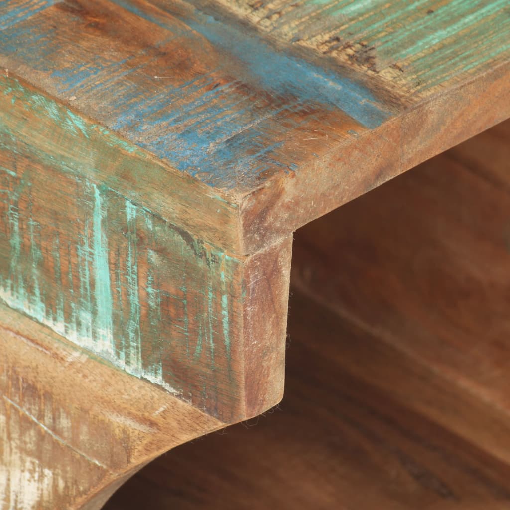 vidaXL Wall Mounted Bicycle Rack 13.8"x9.8"x9.8" Solid Reclaimed Wood-3