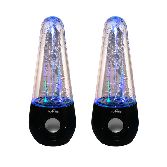 beFree Sound Bluetooth LED Dancing Water Multimedia Speakers in Black-0