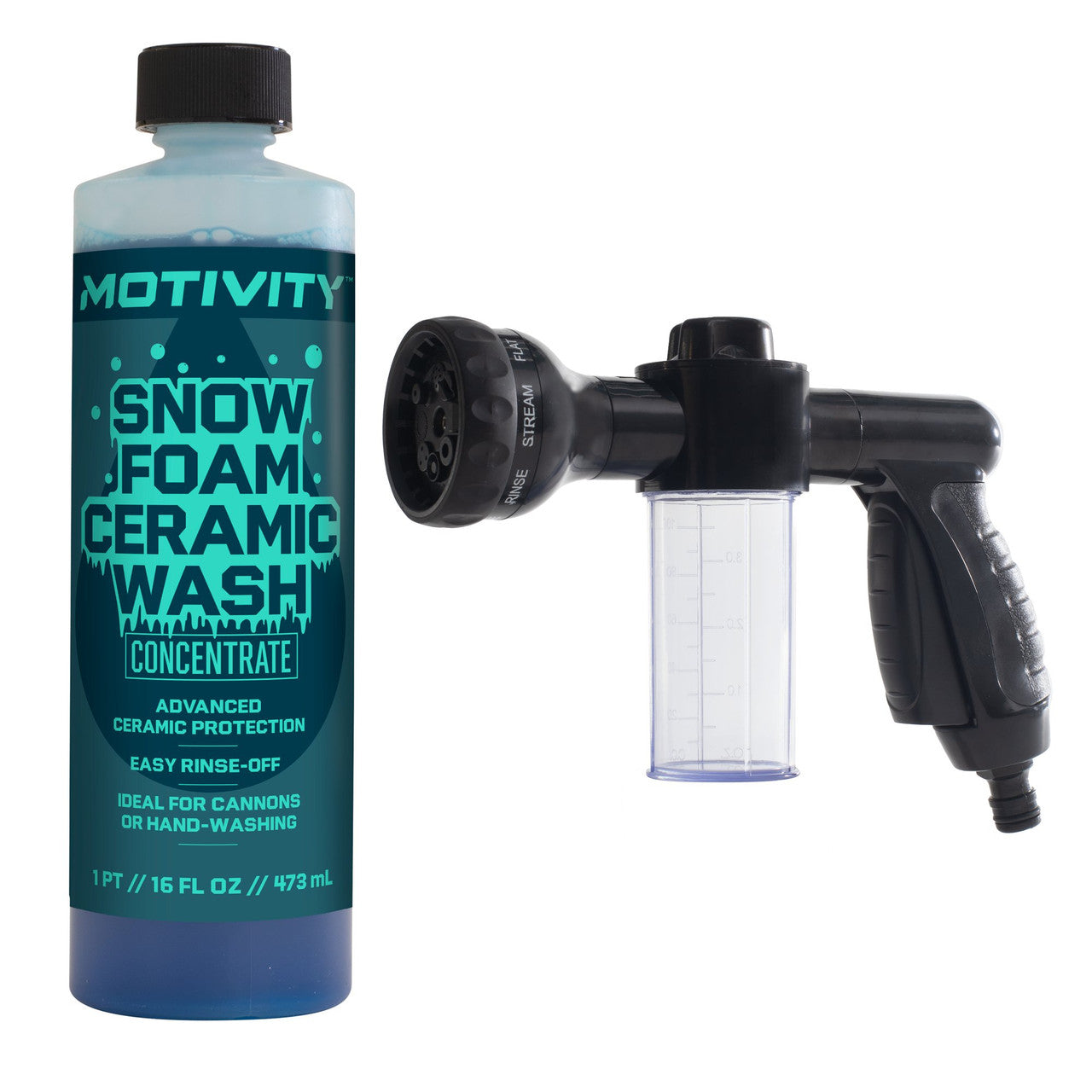 MOTIVITY Foaming Ceramic Boost Kit – Includes Snow Foam Ceramic Car Wash Soap and Foaming Spray Nozzle-0