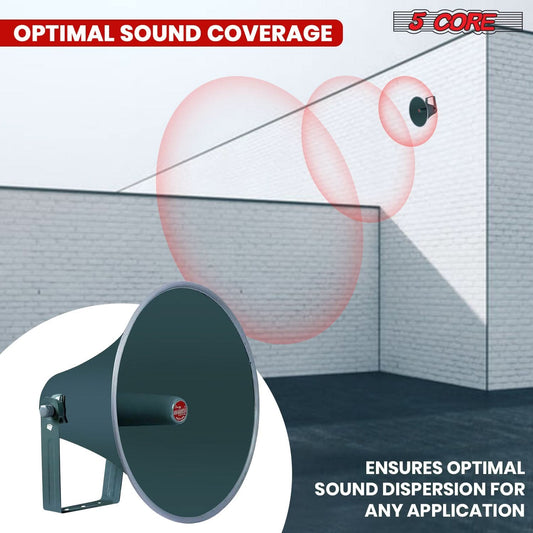 5 Core PA Speaker Horn Throat 16 inch All Weather Use Support Wide Range of Compression Drivers-1