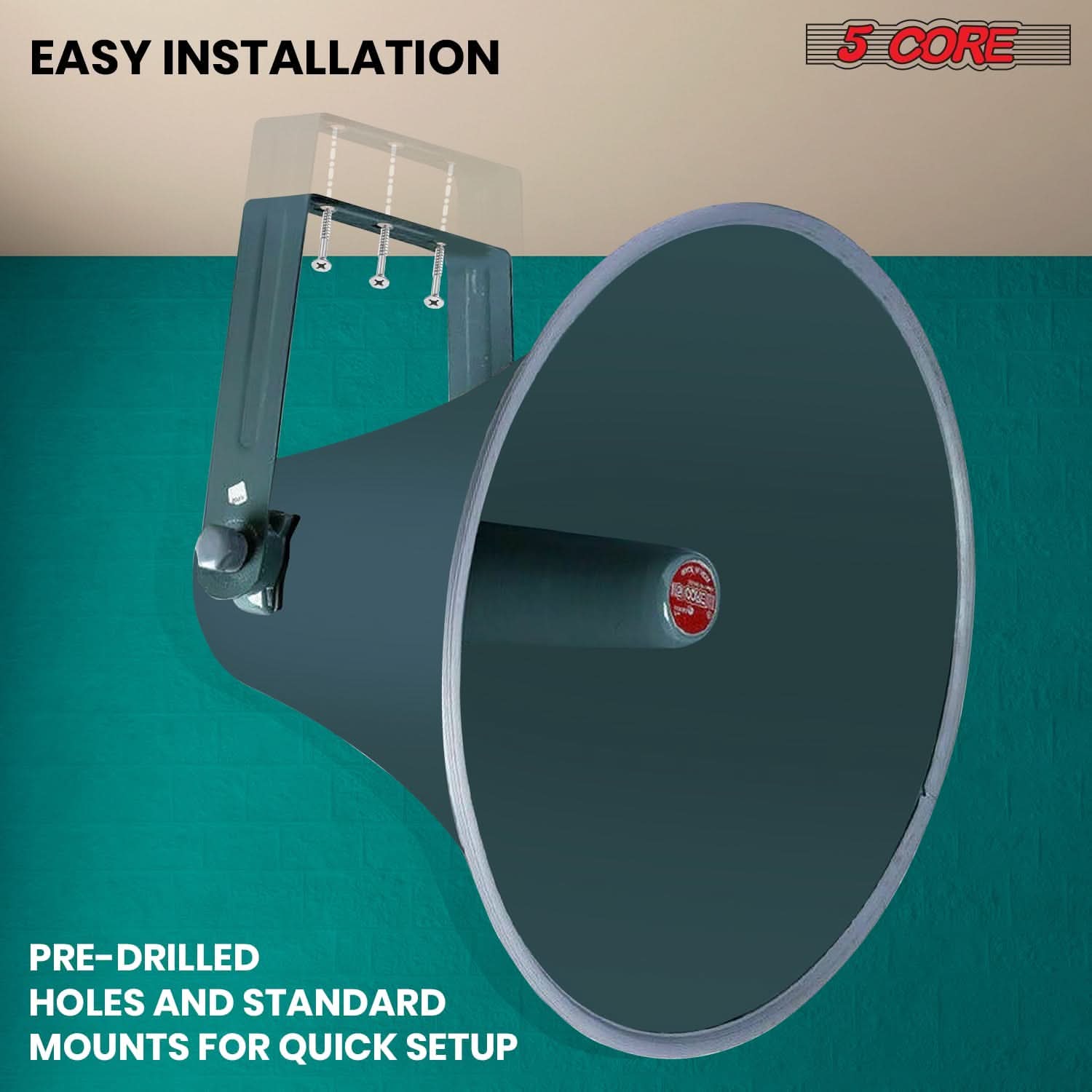 5 Core PA Speaker Horn Throat 16 inch All Weather Use Support Wide Range of Compression Drivers-3