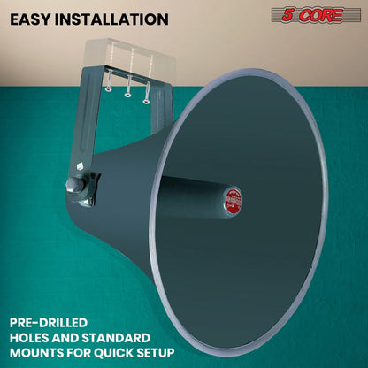 5 Core PA Speaker Horn Throat 16 inch All Weather Use Support Wide Range of Compression Drivers-3