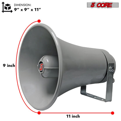 5Core PA Horn Loud Speaker 9 Inch Outdoor Indoor 20W 8 Ohm Multi Purpose Loudspeaker-3